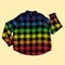 Tie Dye Rainbow Flannel - Rainbow Pride Flag Buffalo Plaid Shirt product 5